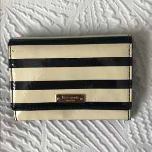 Kate Spade Striped Patent Leather Mini Wallet